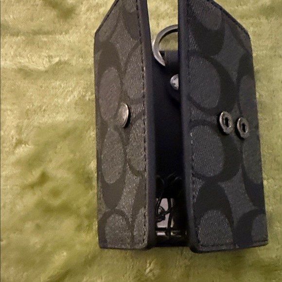 Coach Black and Gray Signature Key Holder - Picture 2 of 3